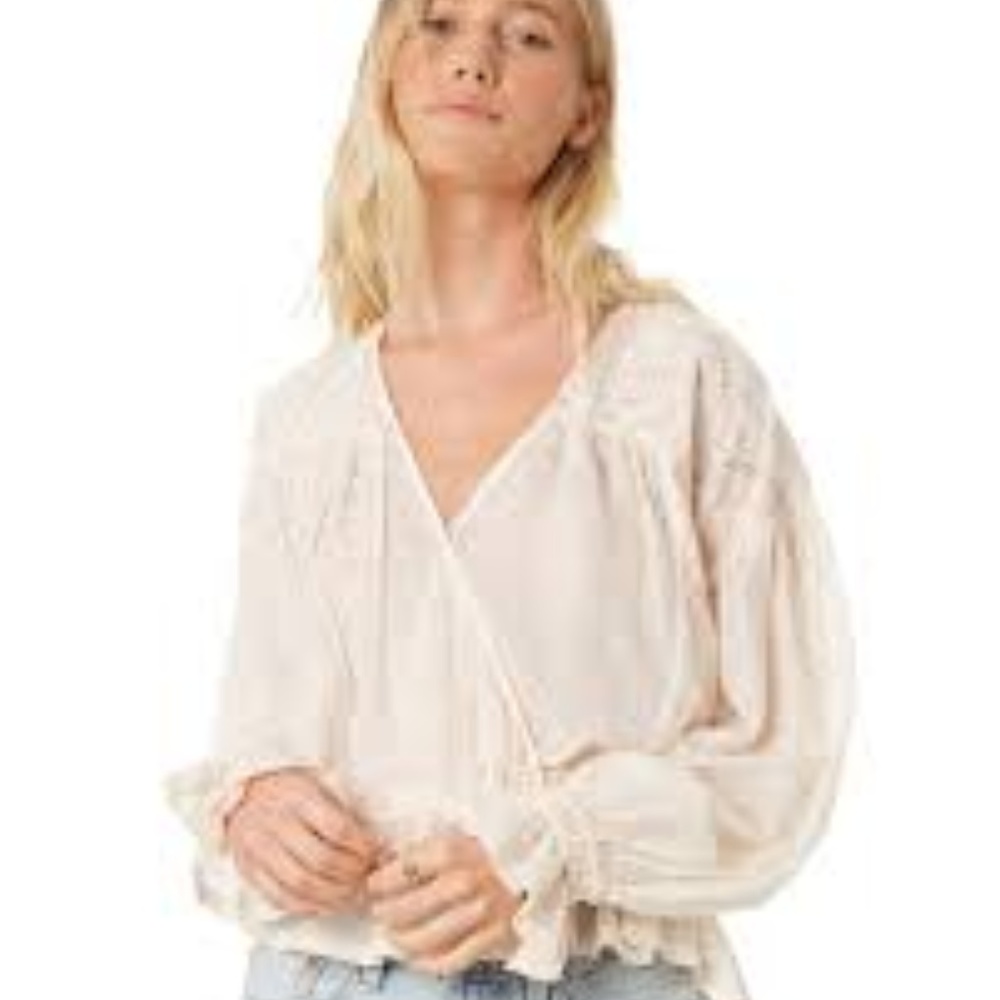 Free People Counting Stars Metallic Thread Blouse - Picture 2 of 4